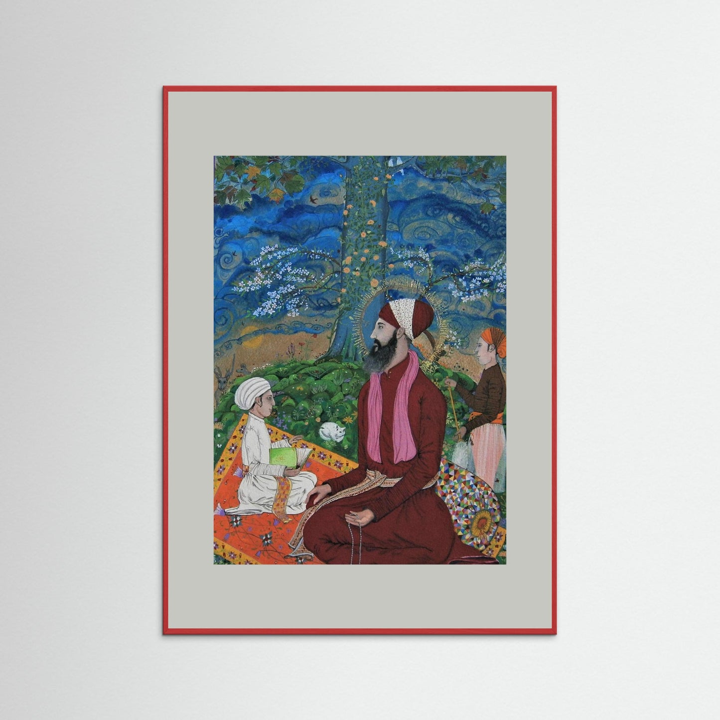 Guru Ram Das under a Chenar Tree.