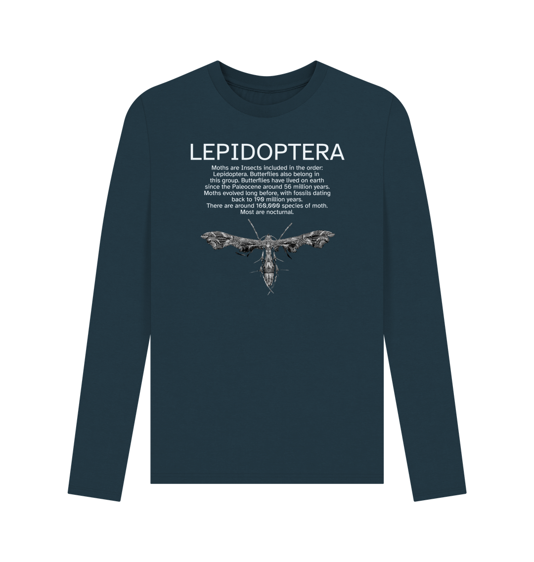 Denim Blue Printed Long Sleeve T Shirt