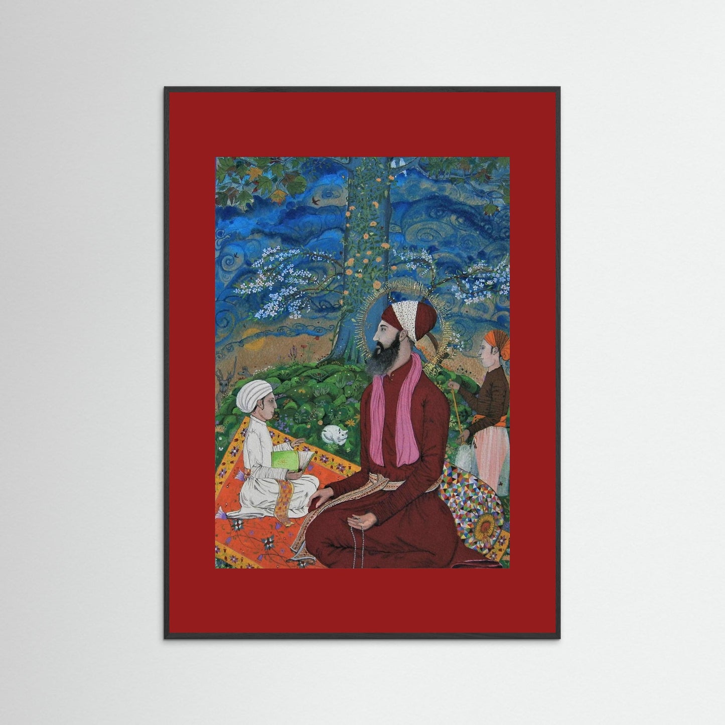 Guru Ram Das under a Chenar Tree.