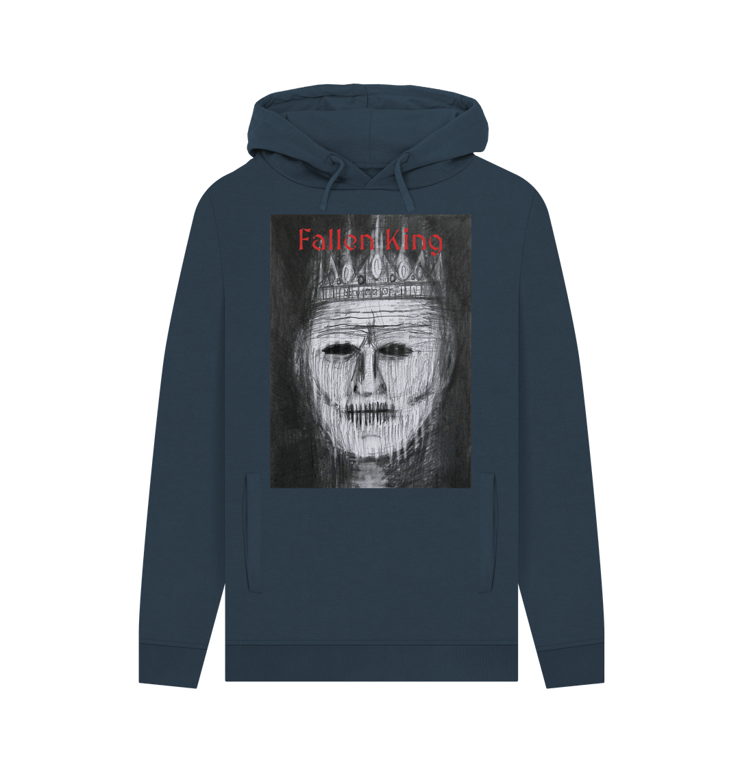 Navy Printed Hoody