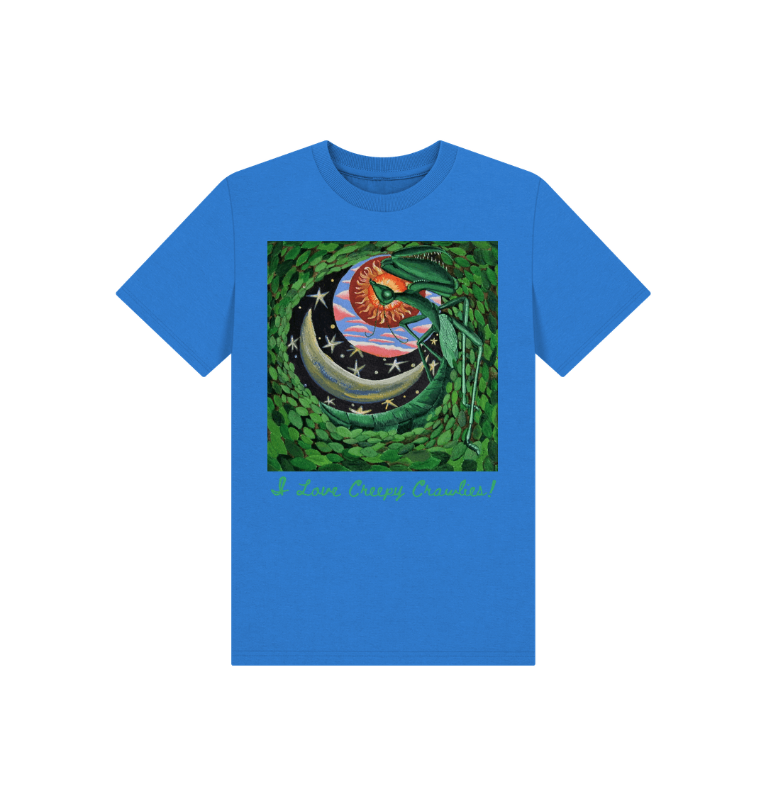 Bright Blue Printed Kids T-Shirt