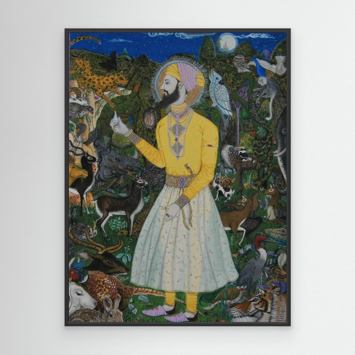 Guru Har Rai In The Celestial Garden