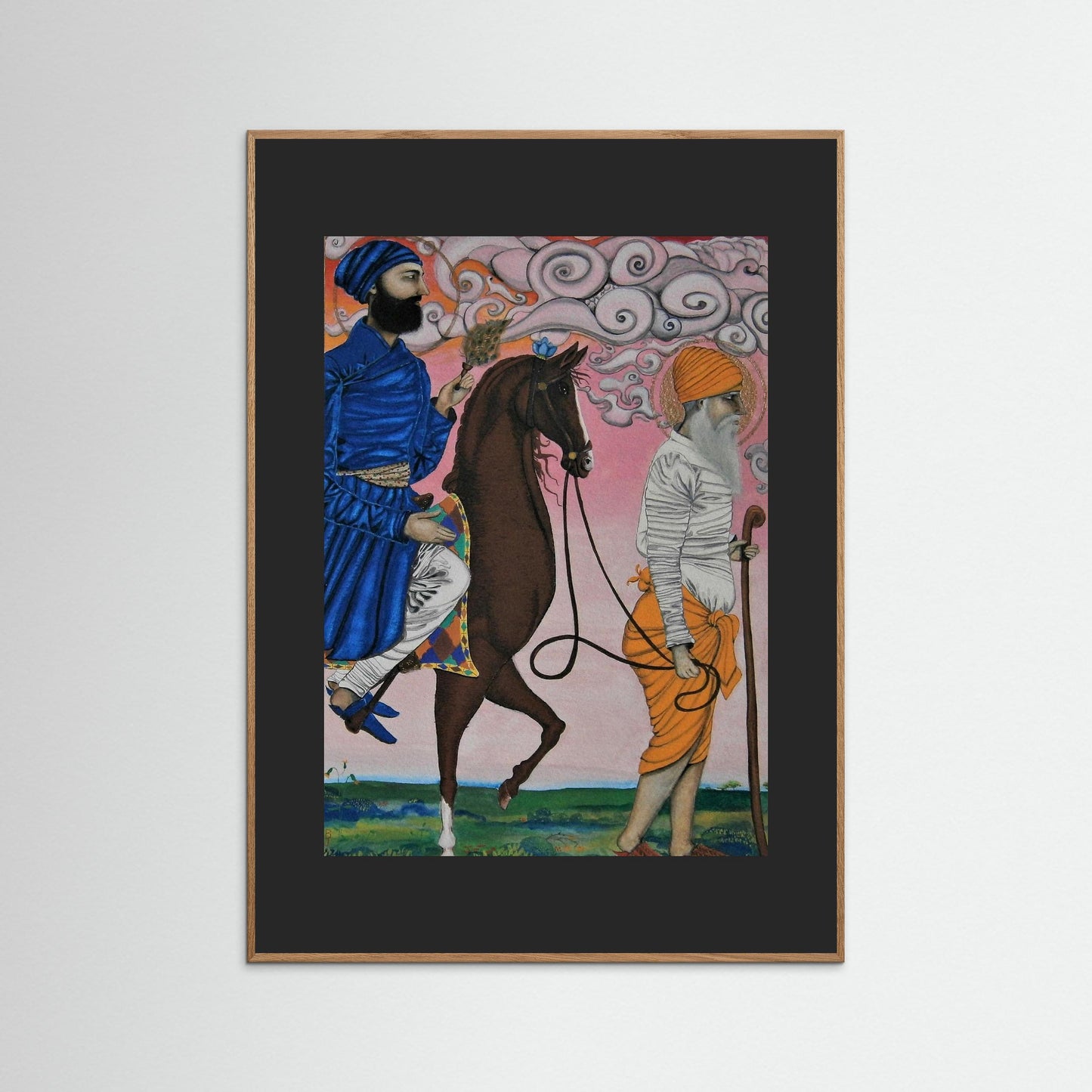 Guru Angad Dev on Horseback.