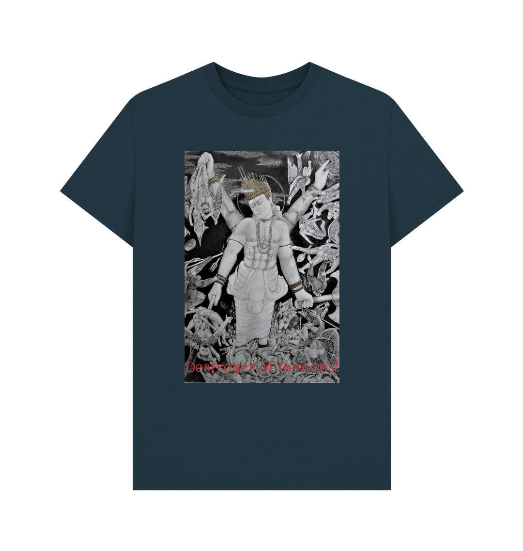Denim Blue Printed T-shirt