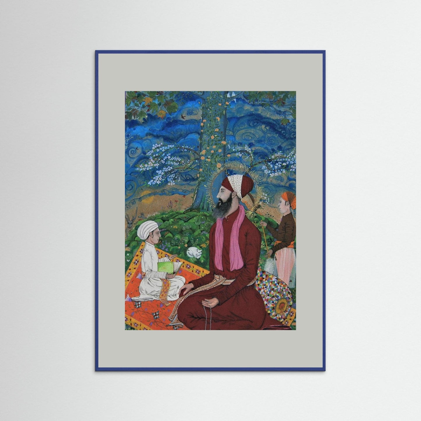 Guru Ram Das under a Chenar Tree.