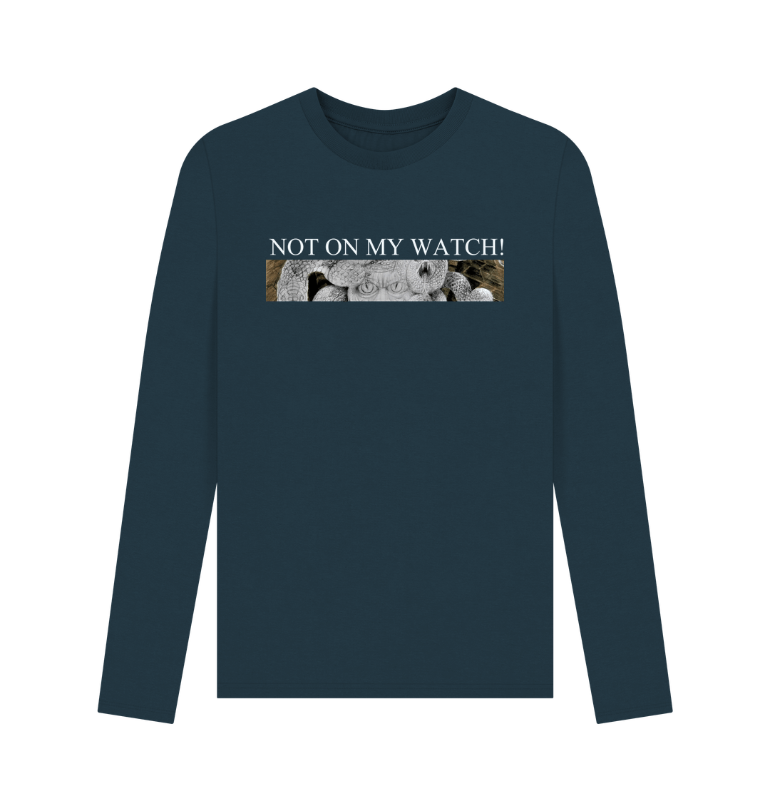 Denim Blue Printed Long Sleeve T Shirt