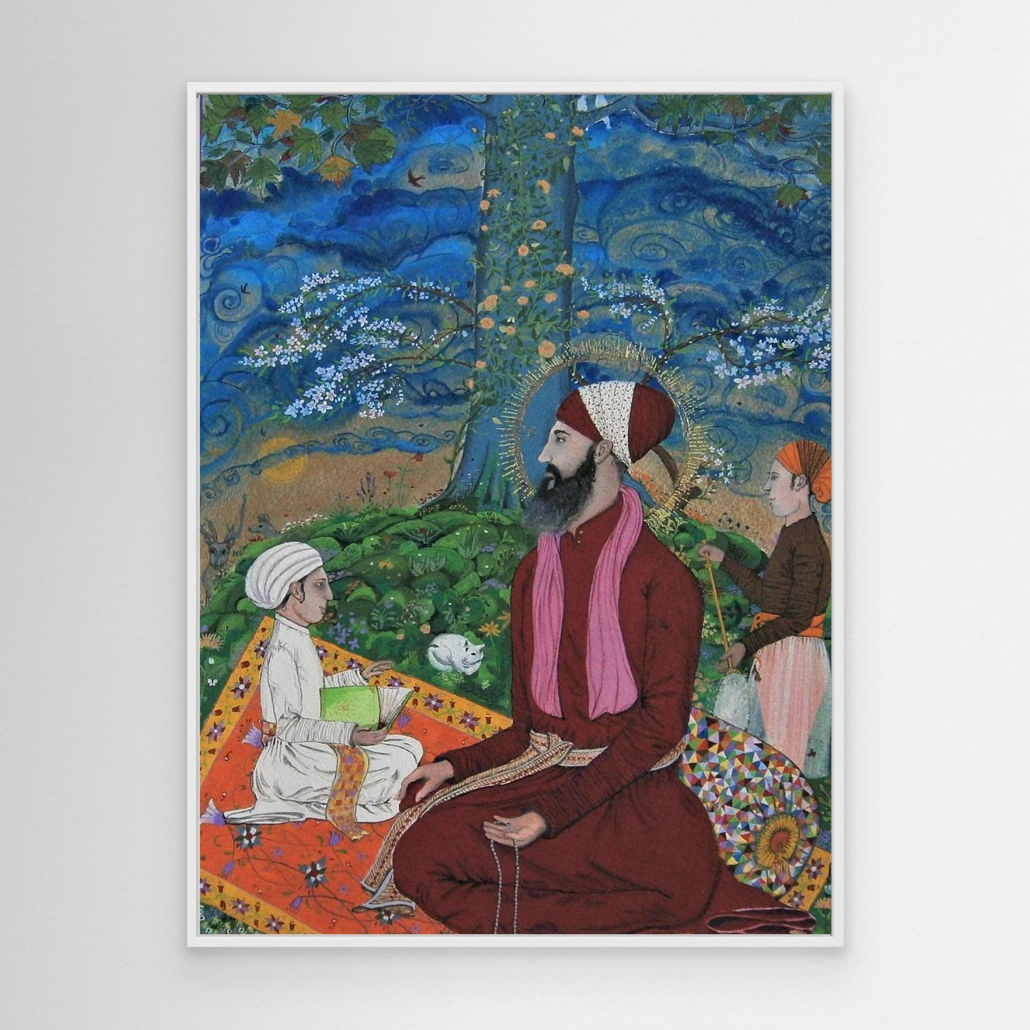 Guru Ram Das under a Chenar Tree.