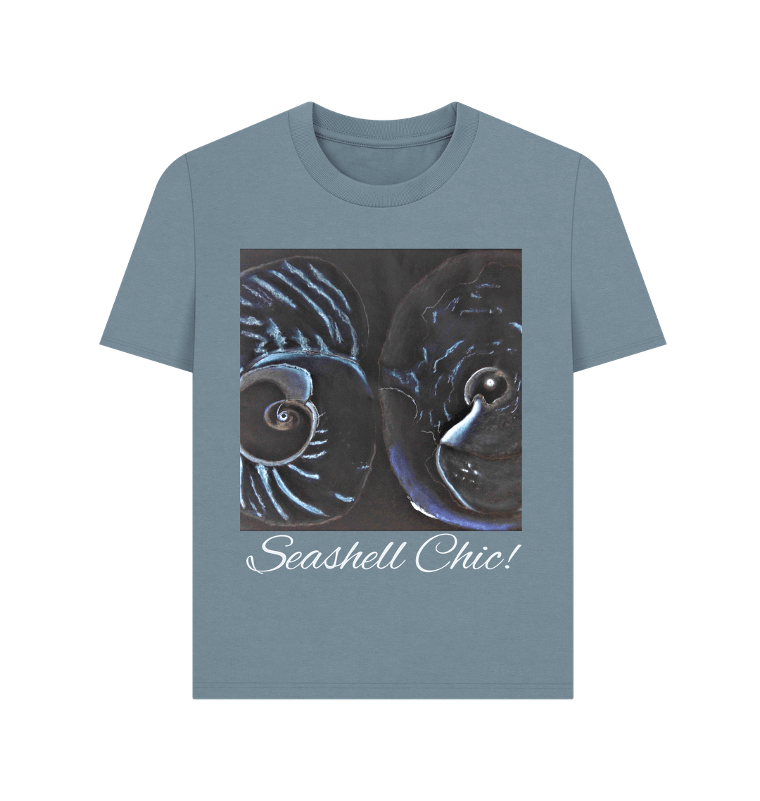 Stone Blue Printed T-shirt