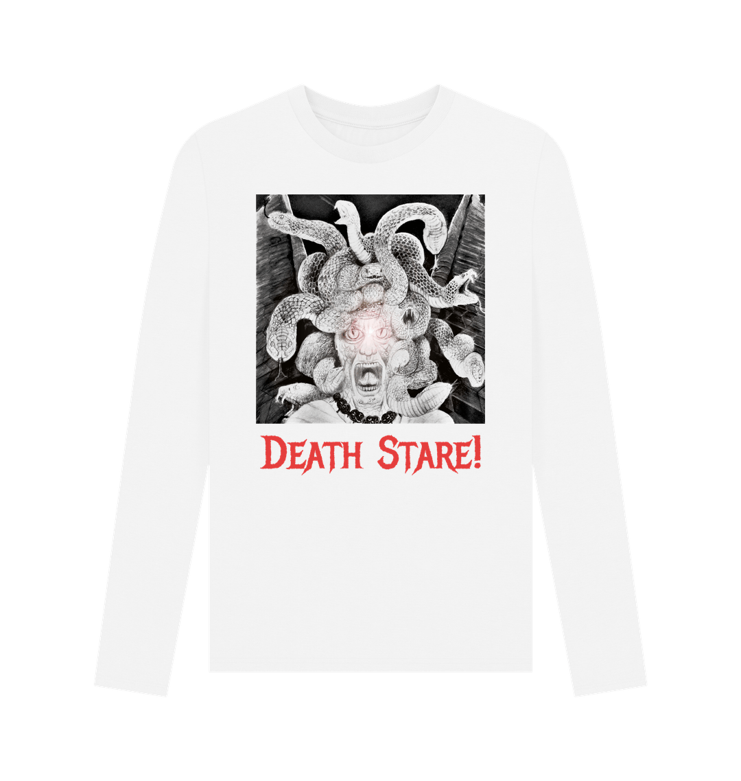 White Printed Long Sleeve T Shirt