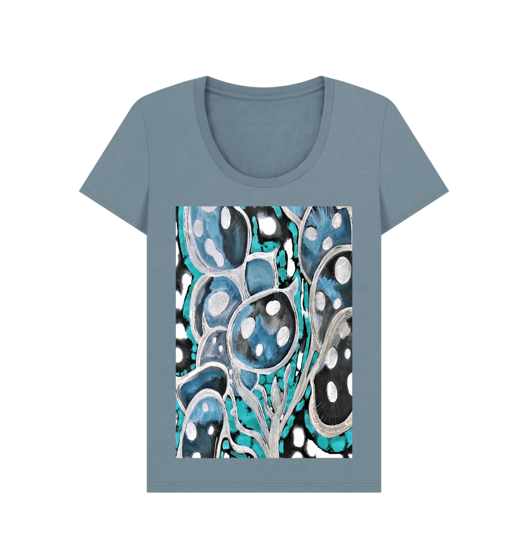 Stone Blue Printed T-shirt