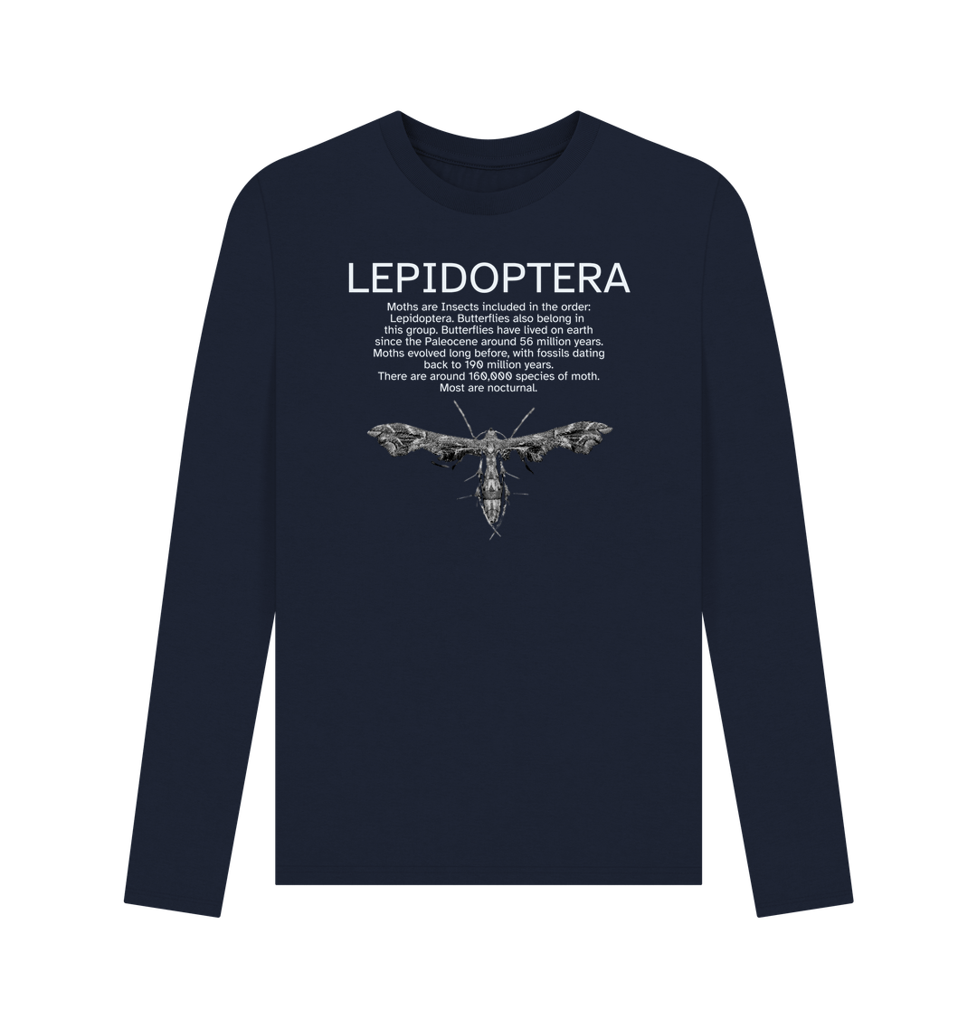 Navy Blue Printed Long Sleeve T Shirt