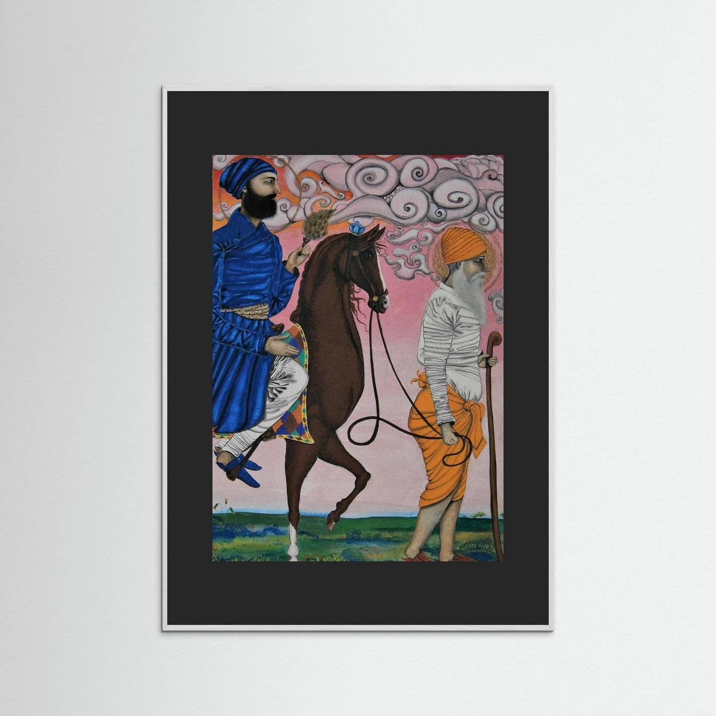 Guru Angad Dev on Horseback.