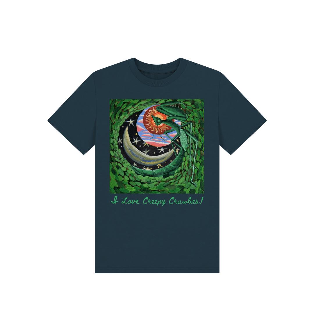 Denim Blue Printed Kids T-Shirt