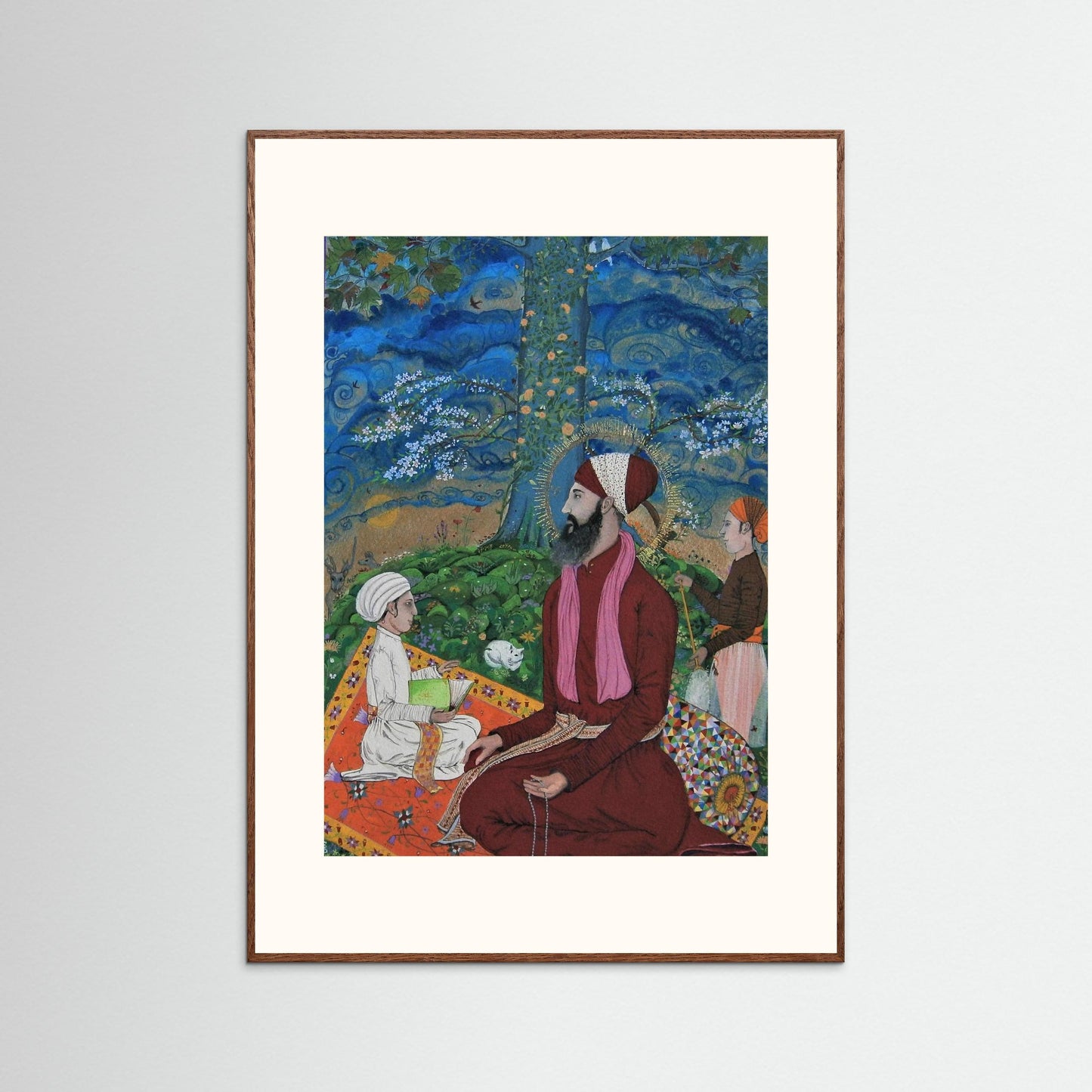 Guru Ram Das under a Chenar Tree.