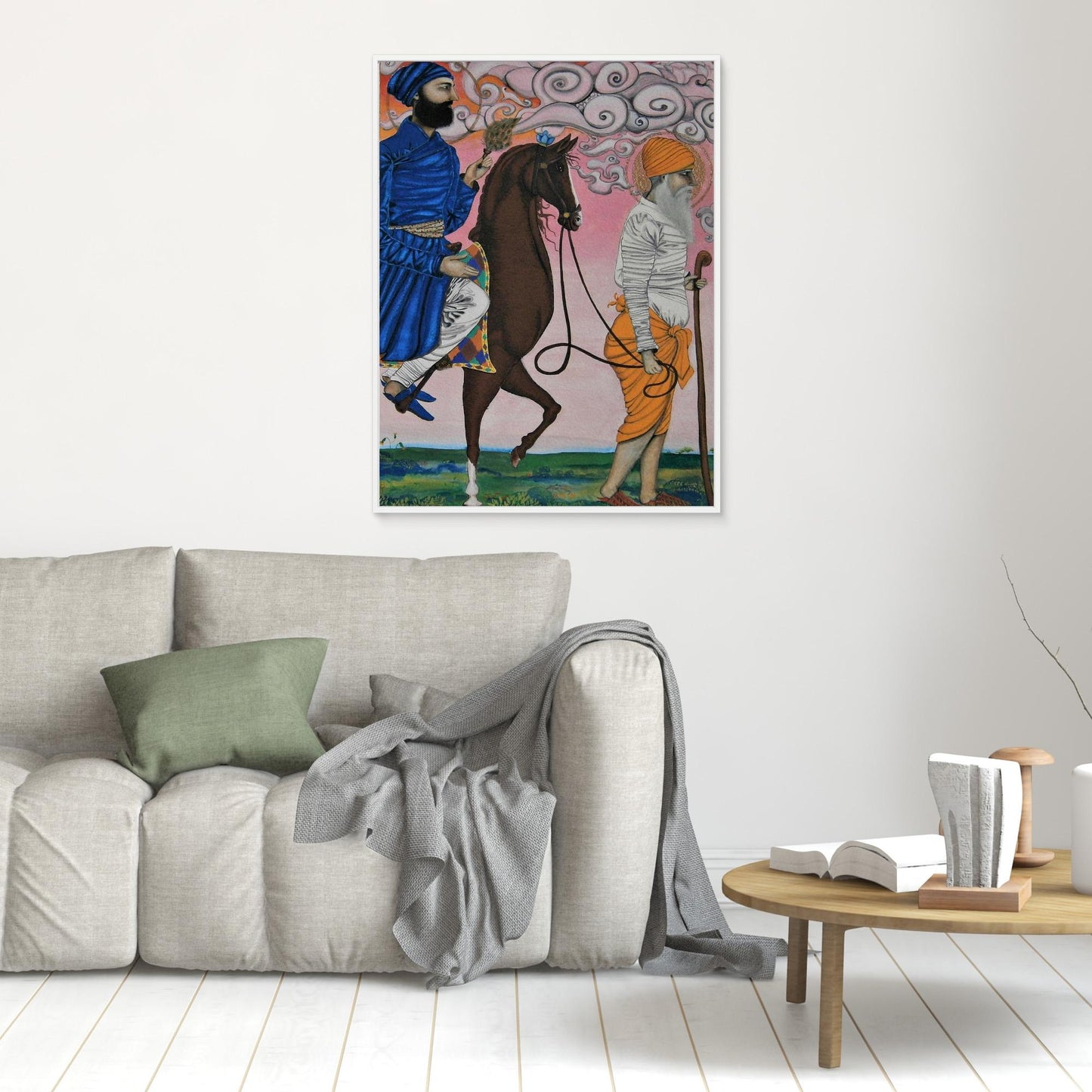 Guru Angad Dev on Horseback.