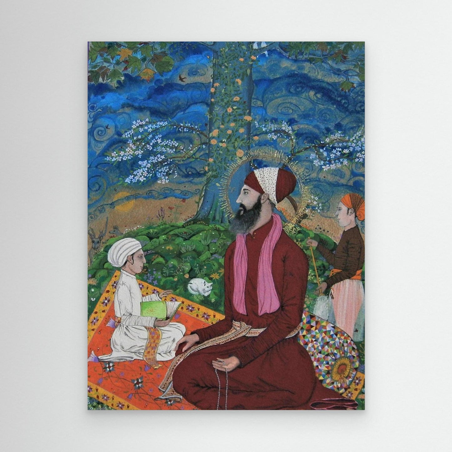 Guru Ram Das under a Chenar Tree.