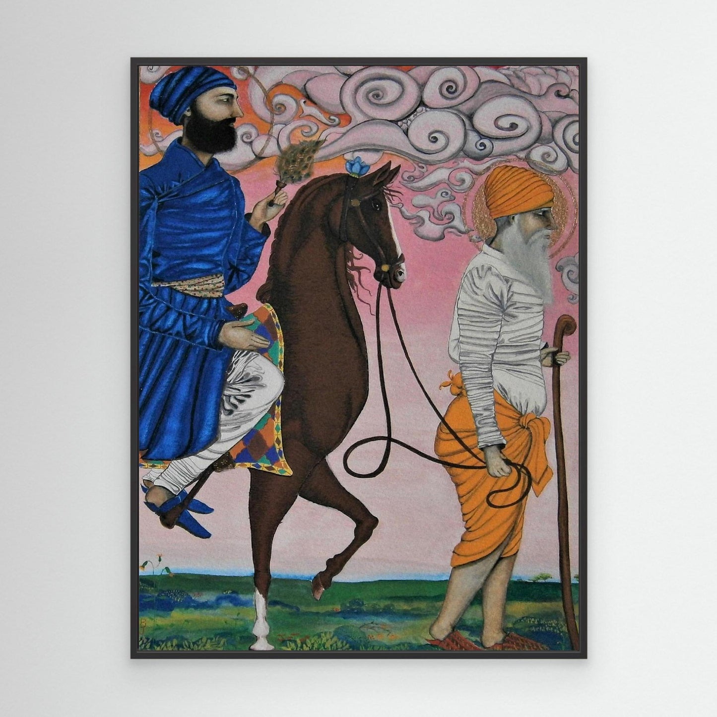 Guru Angad Dev on Horseback.