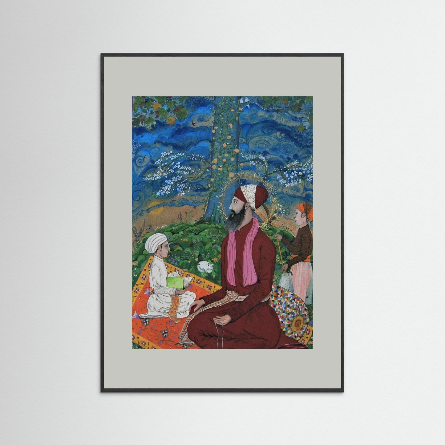 Guru Ram Das under a Chenar Tree.