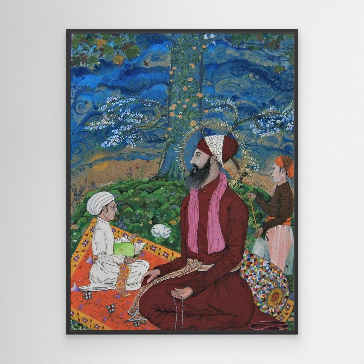 Guru Ram Das under a Chenar Tree.