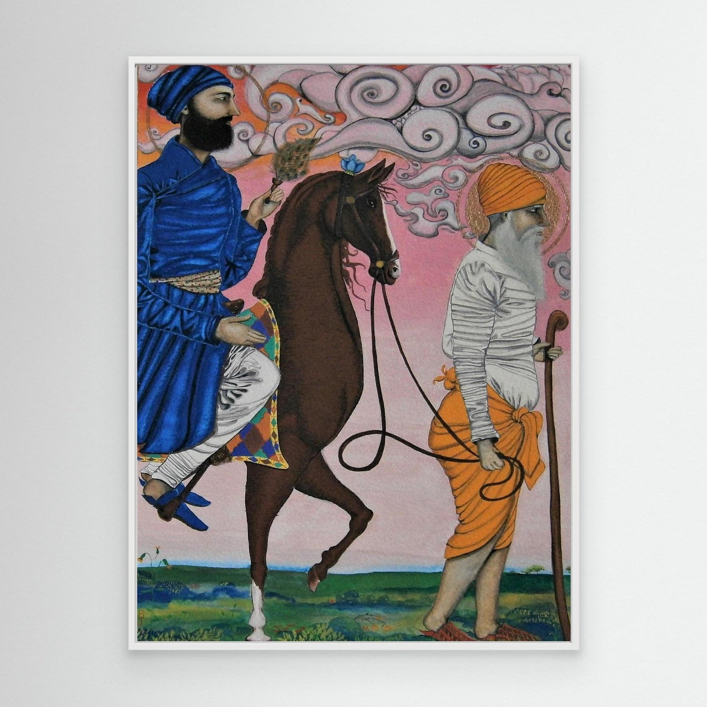Guru Angad Dev on Horseback.