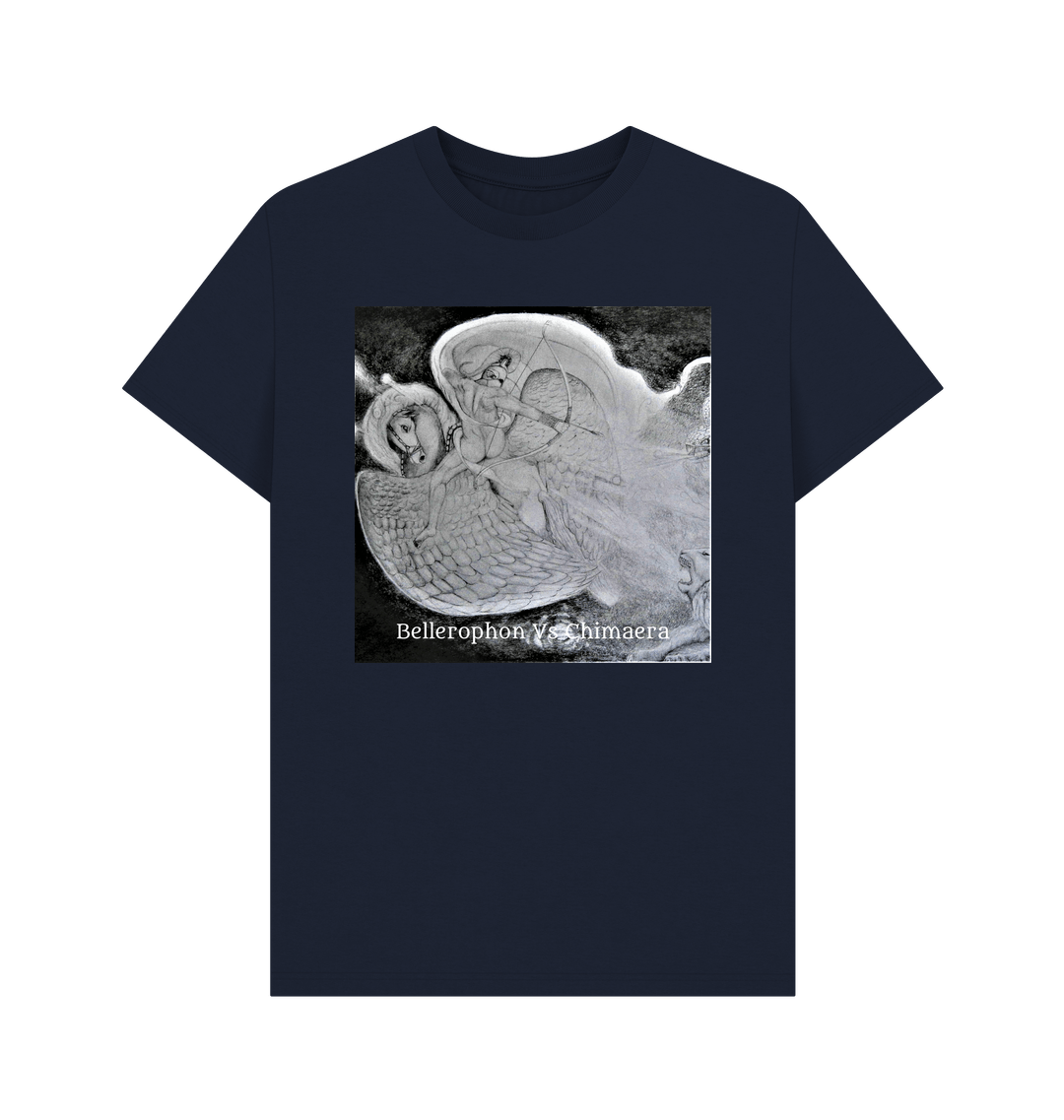 Navy Blue Printed T-shirt
