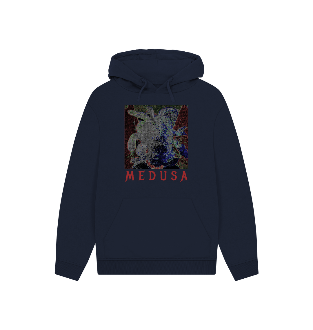 Navy Printed Hoody