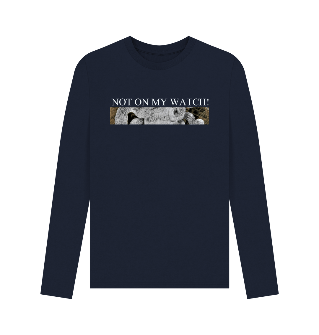 Navy Blue Printed Long Sleeve T Shirt