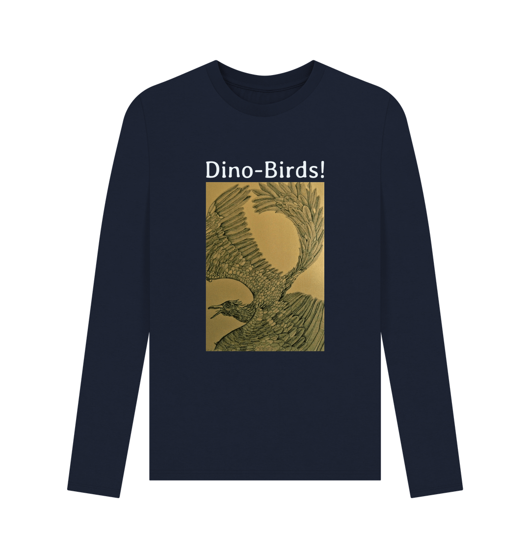 Navy Blue Printed Long Sleeve T Shirt