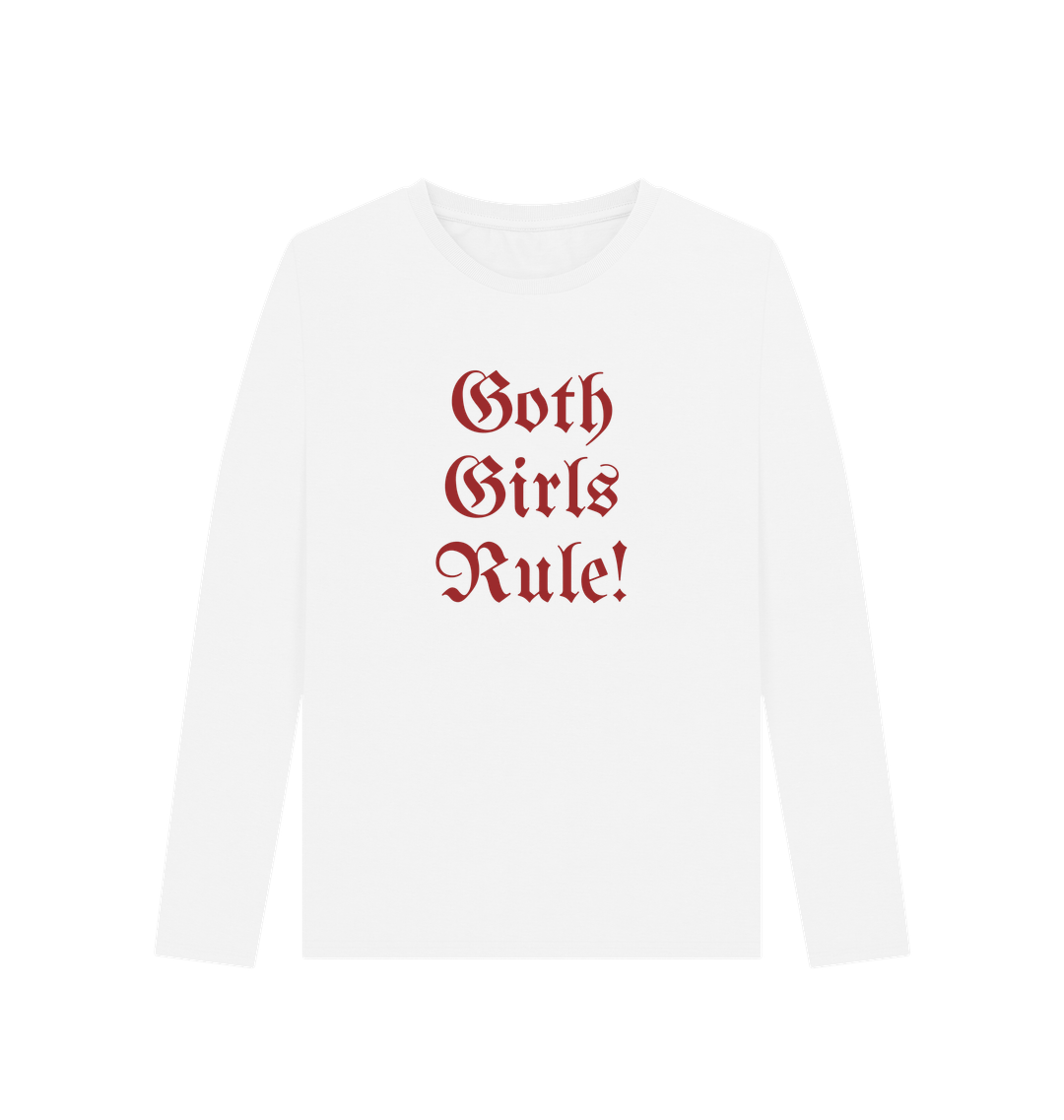 White Printed Long Sleeve T Shirt