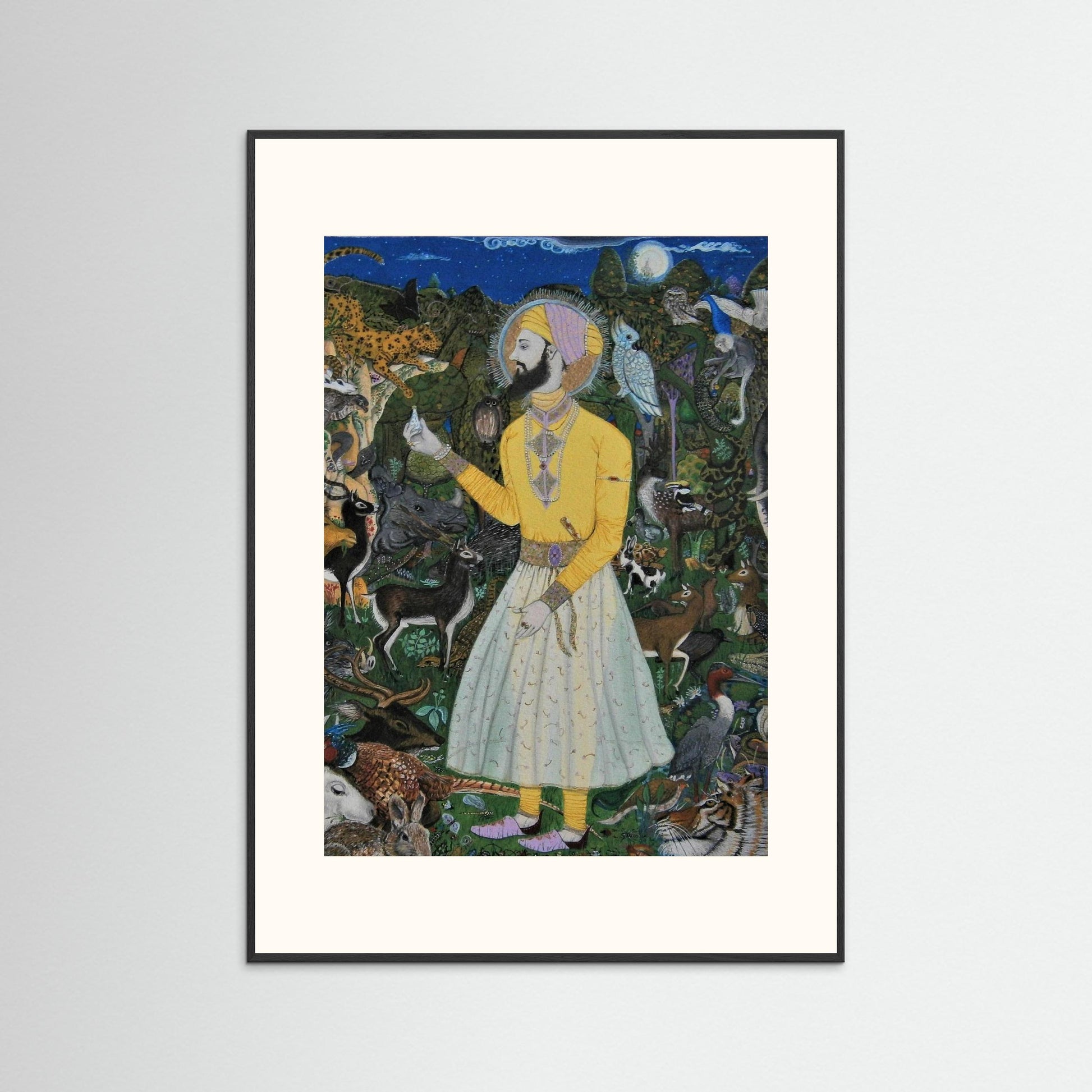 Guru Har Rai In The Celestial Garden