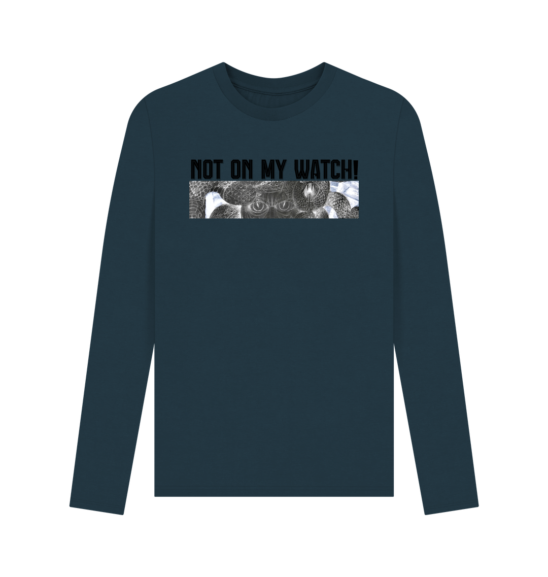 Denim Blue Printed Long Sleeve T Shirt