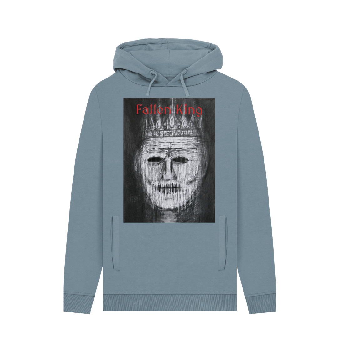 Stone Blue Printed Hoody