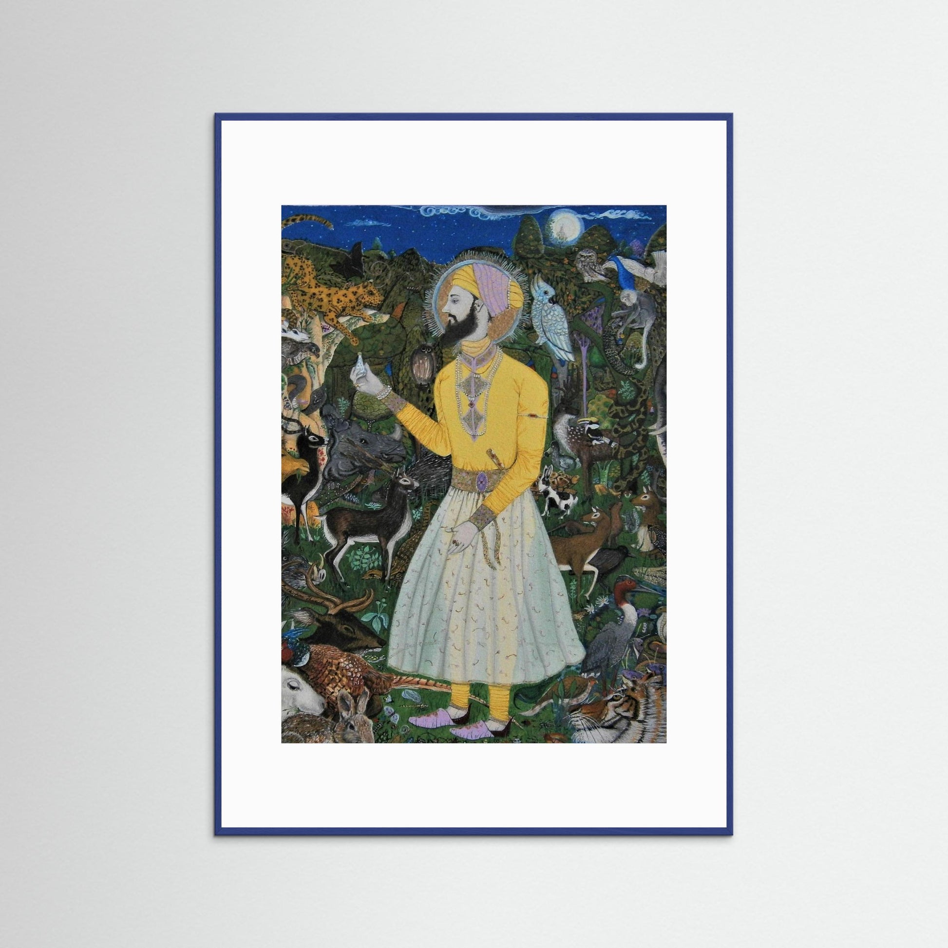 Guru Har Rai In The Celestial Garden