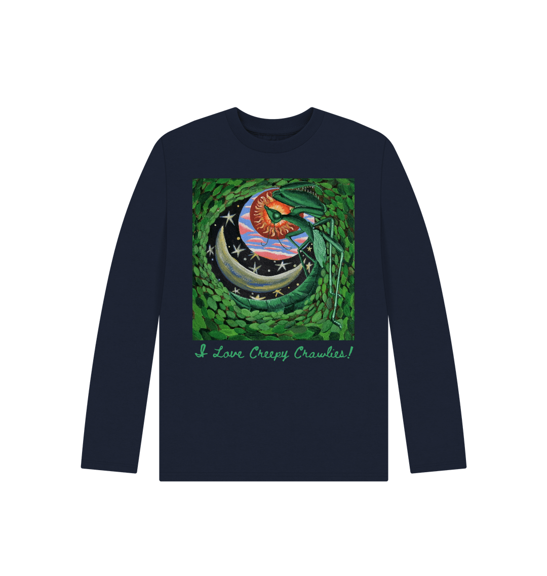 Navy Blue Printed Kids T-Shirt
