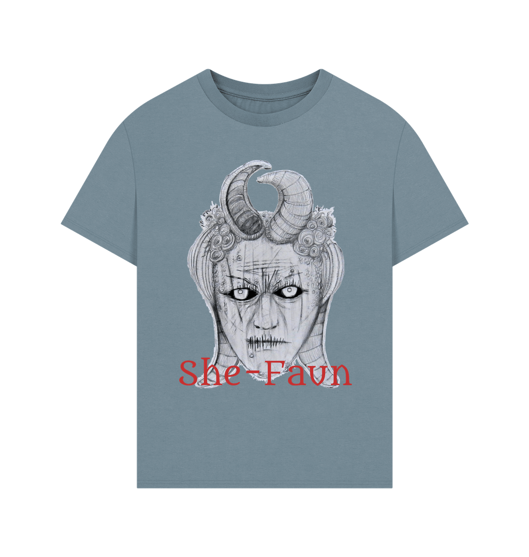 Stone Blue Printed T-shirt
