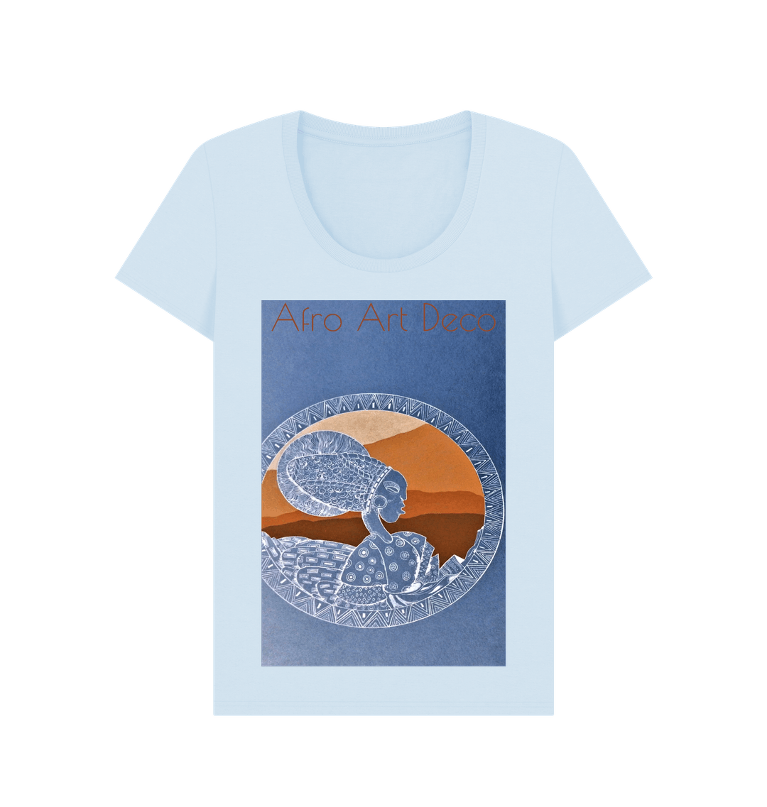Sky Blue Printed T-shirt