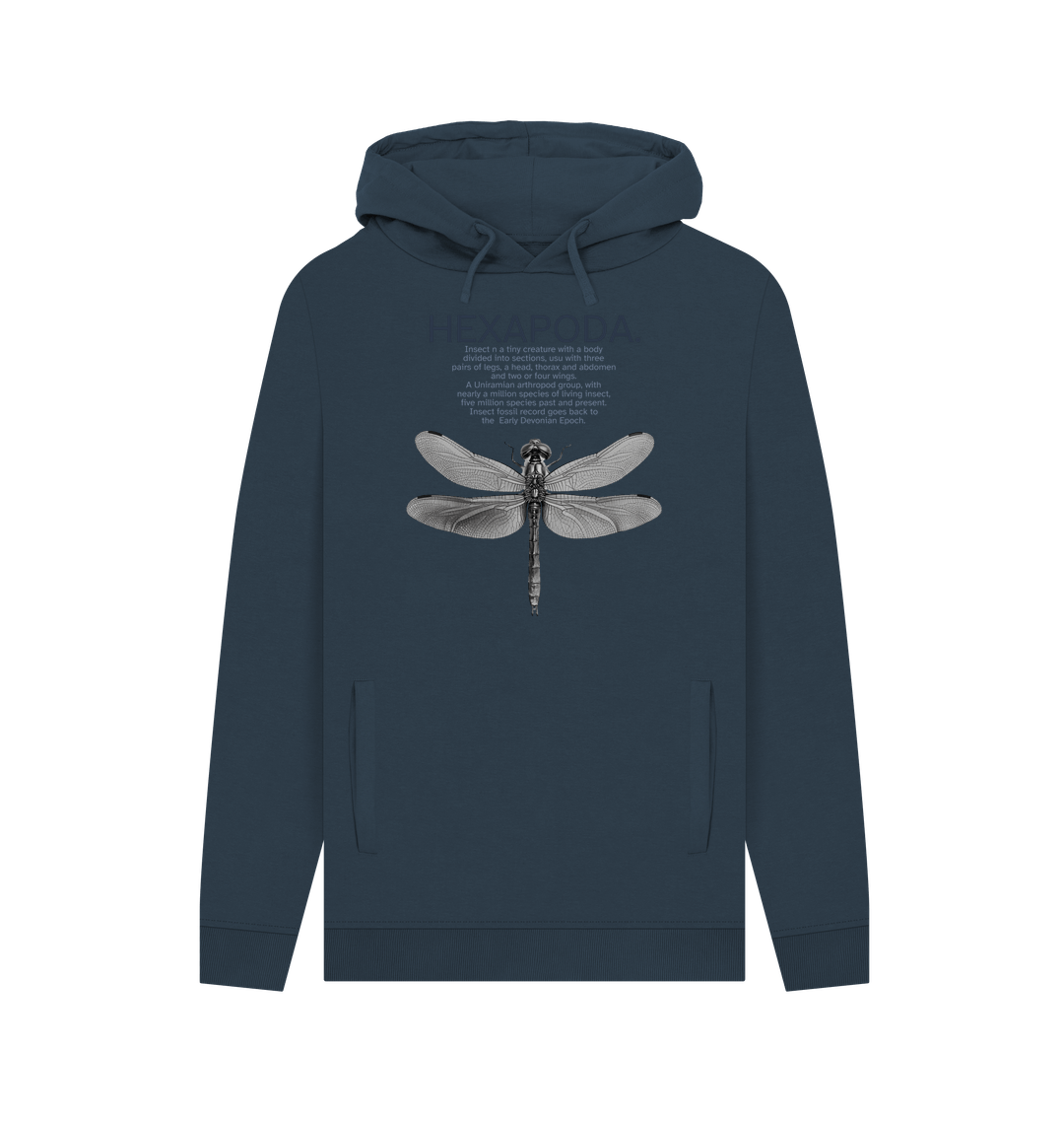 Navy Printed Hoody