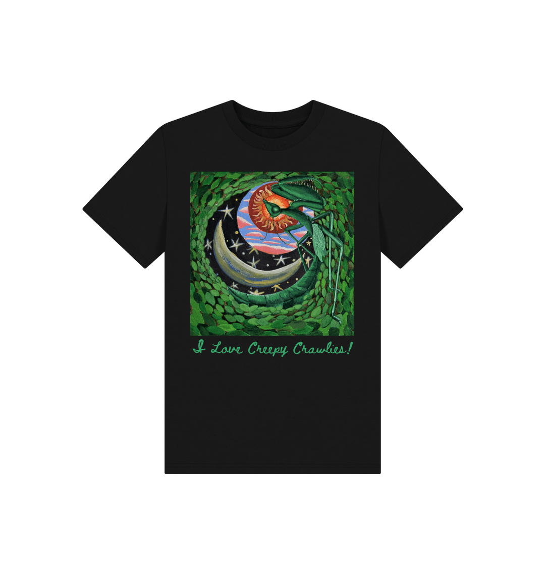 Black Printed Kids T-Shirt