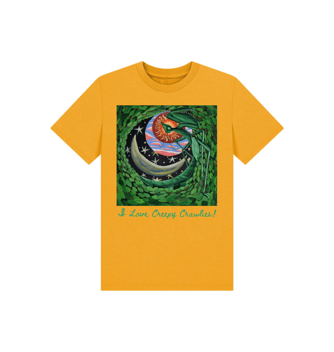 Mustard Printed Kids T-Shirt