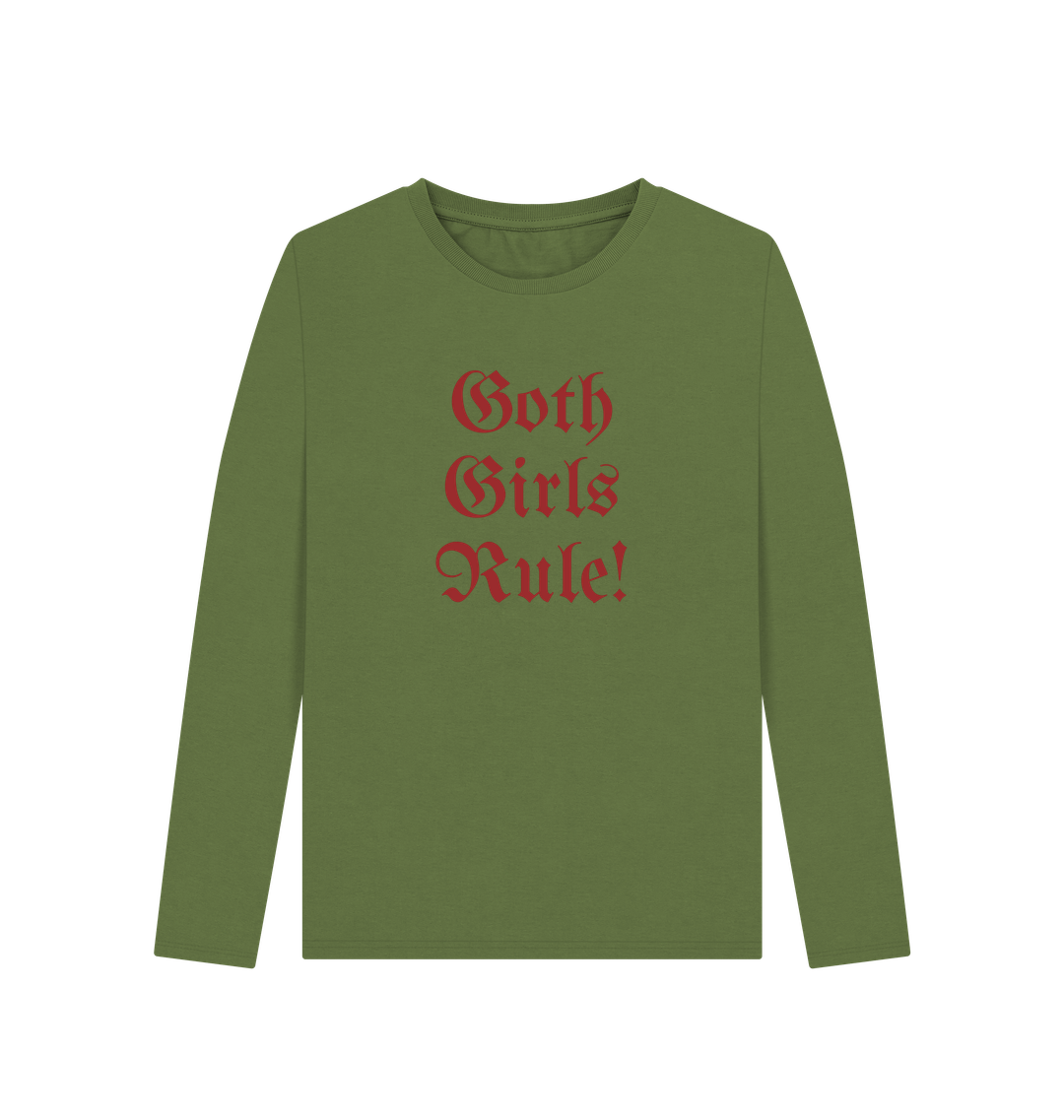 Khaki Printed Long Sleeve T Shirt