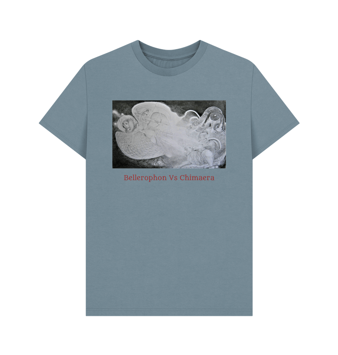 Stone Blue Printed T-shirt