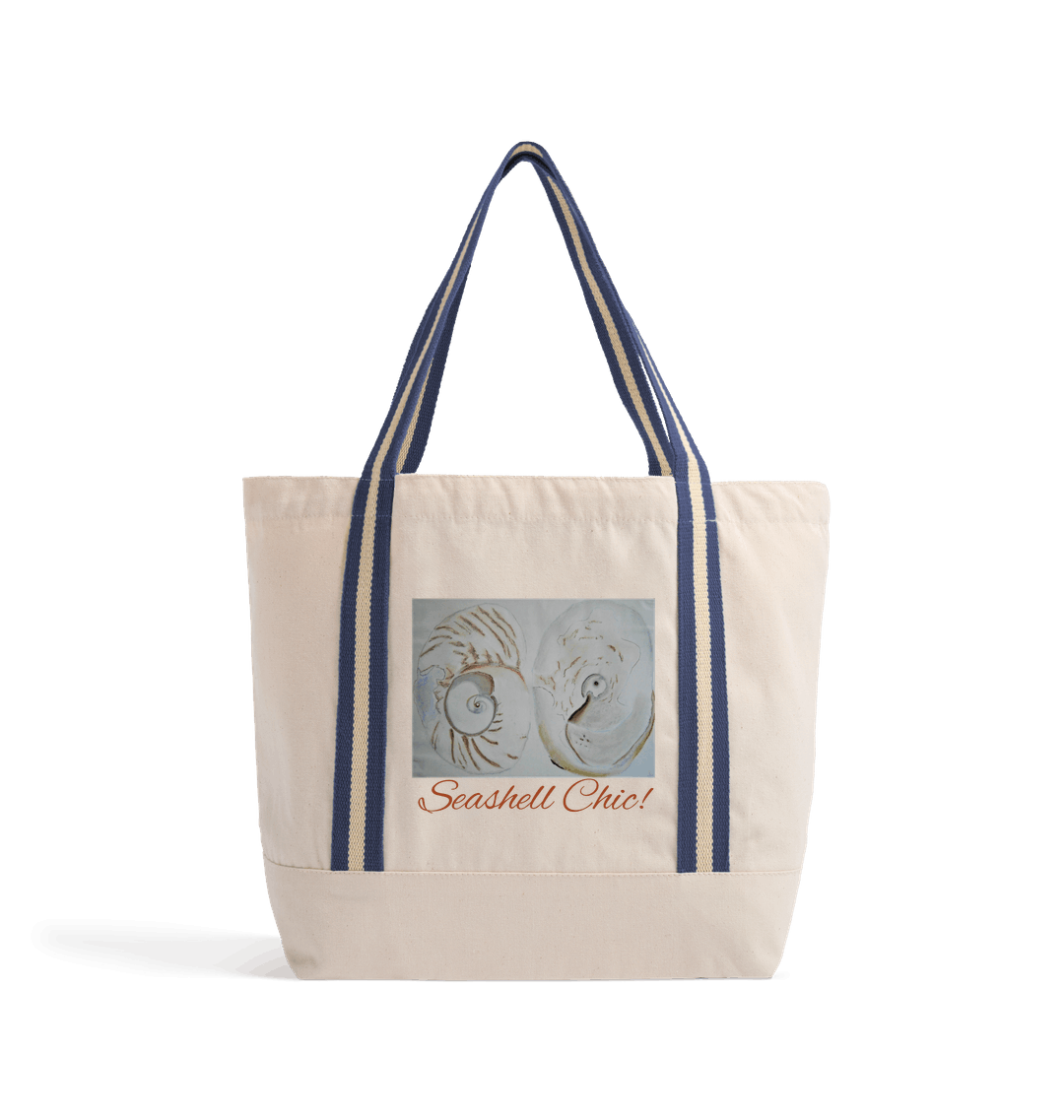 Natural/French Navy Heat Transfer Bag