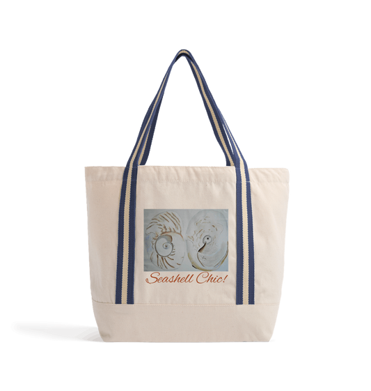 Natural/French Navy Heat Transfer Bag