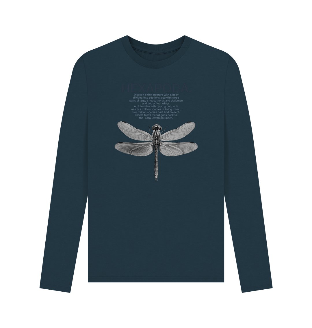 Denim Blue Printed Long Sleeve T Shirt