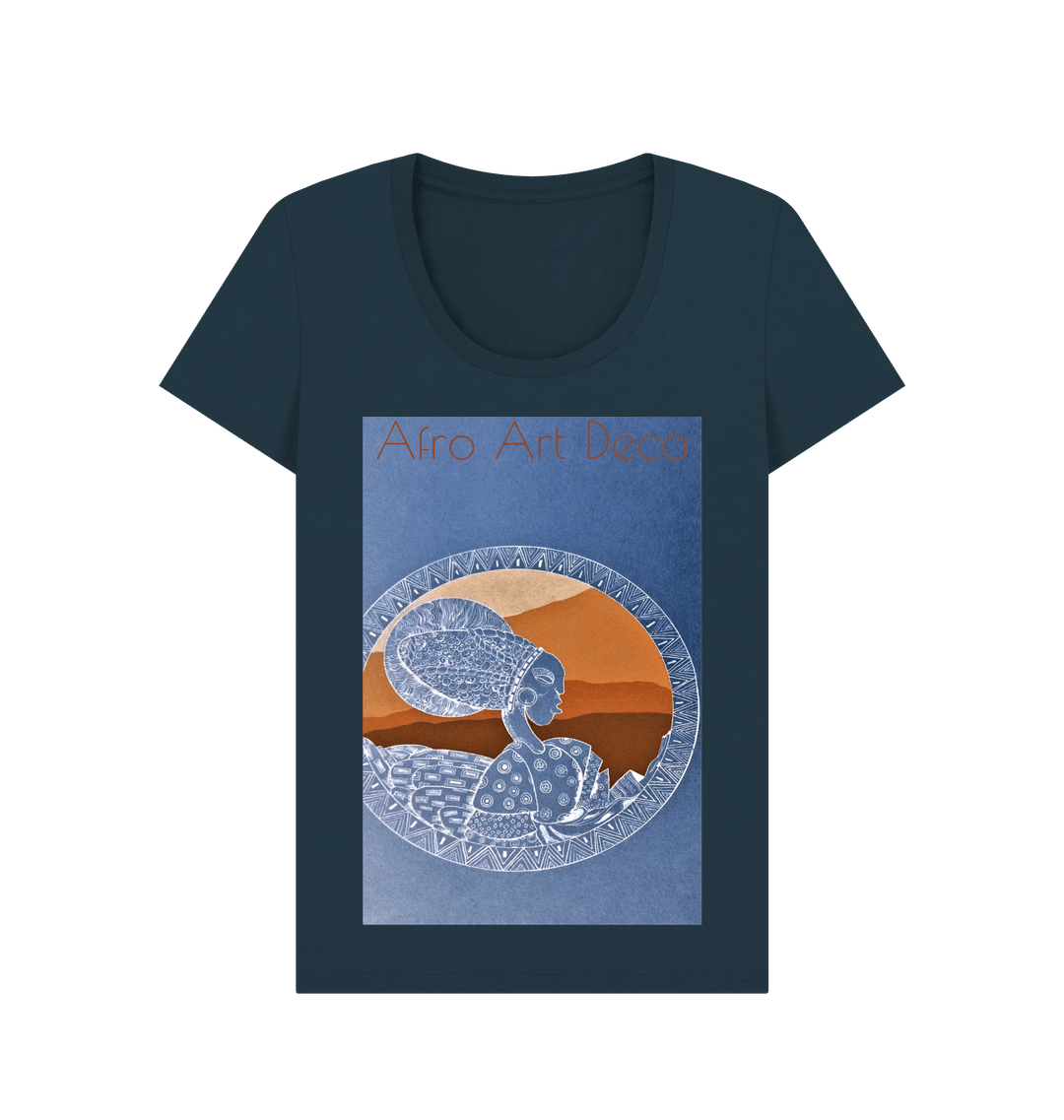Denim Blue Printed T-shirt