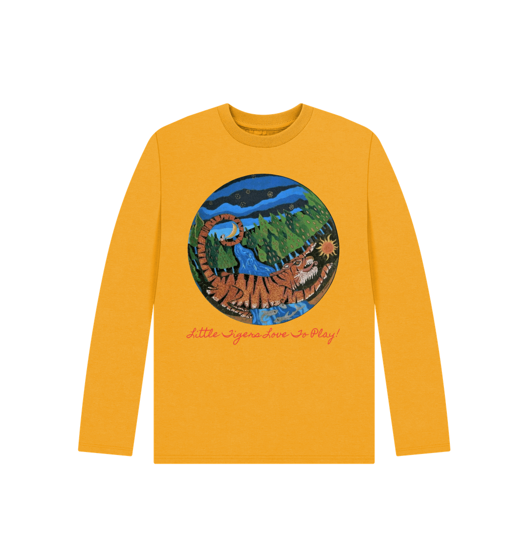 Mustard Printed Kids T-Shirt