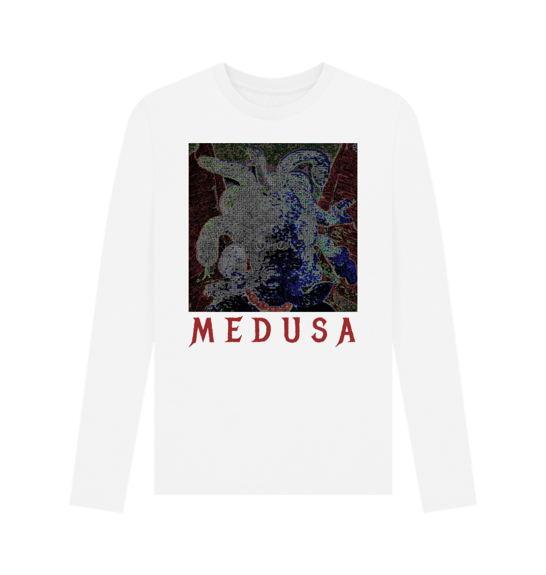 White Printed Long Sleeve T Shirt