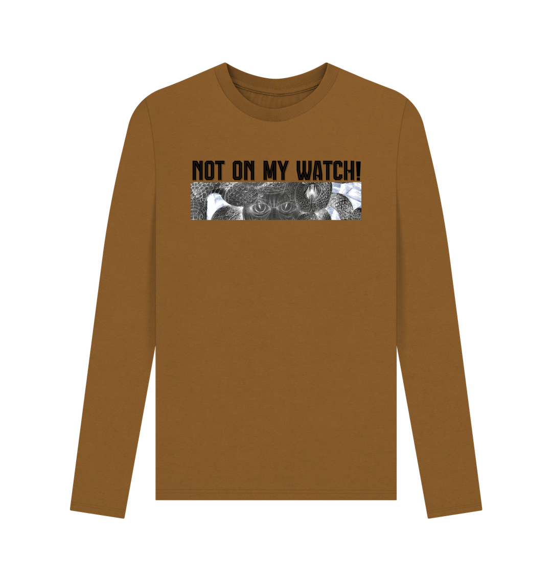 Brown Printed Long Sleeve T Shirt