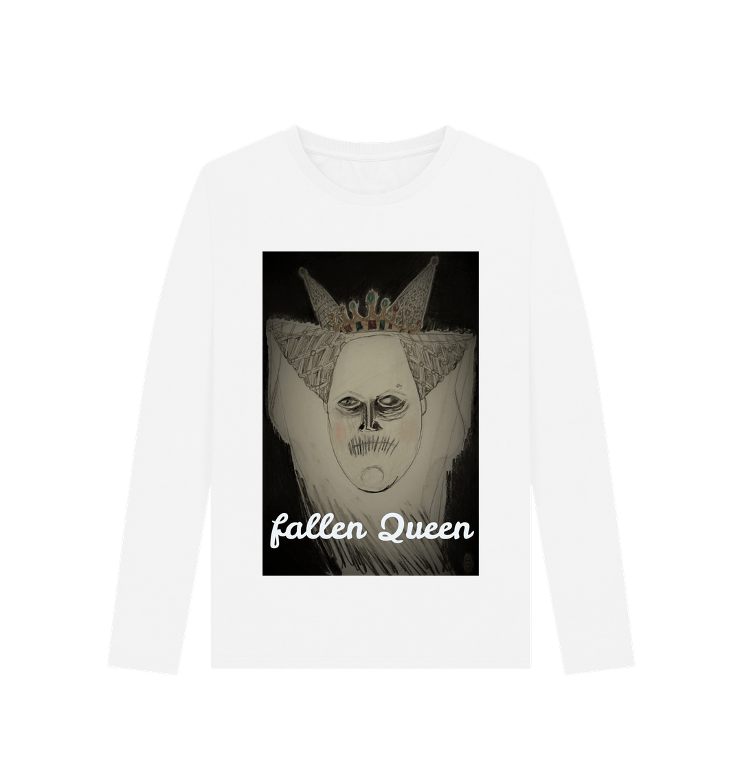 White Printed Long Sleeve T Shirt