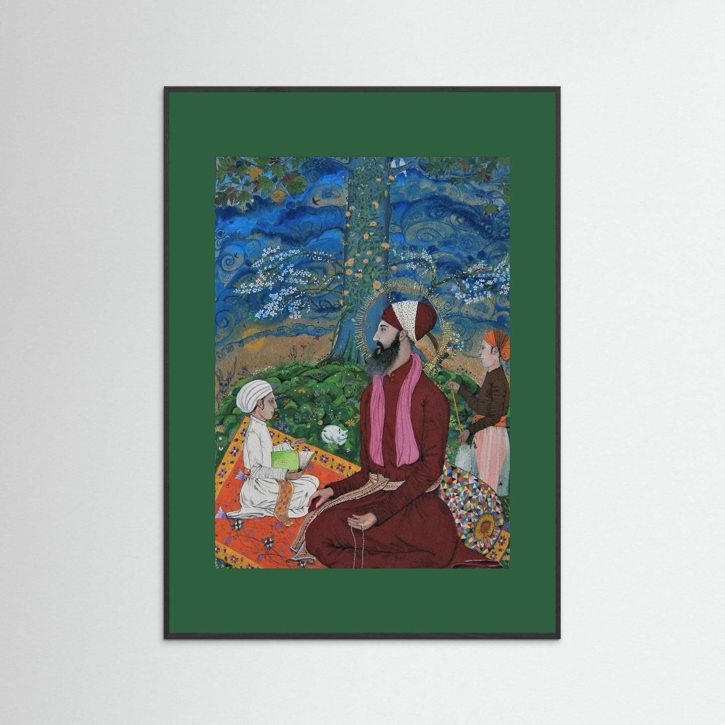 Guru Ram Das under a Chenar Tree.